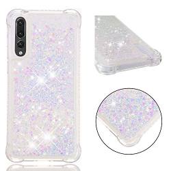 Huawei P20 Pro Hülle Glitzer Flüssig, 3D Glitzer Flüssig Treibsand Glitter Quicksand Fließend Flüssigkeit Stoßfest Kratzfest Weich TPU Silikon Glitzer Schutzhülle für Huawei P20 Pro/P20 Plus von Moteen