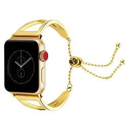 Kompatibel Apple iWatch Armband 38mm Edelstahl Series 3 Gold, Edelstahl Armband iWatch Strap Ersatz Handschlaufe Uhrenarmband Ersatzband für Apple Watch Series 4/3/2/1 38mm 40mm,Sport,Edition von Moteen