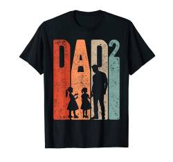 Papa Squared Vatertag Zwei Mädchen Tochter Vater Kinder T-Shirt von Mother's Day Father's Day Mother Gift Ideas