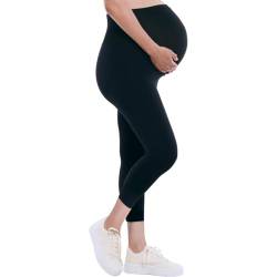 Motherhood Maternity Damen Essential Stretch Crop Length Secret Fit Belly Leggings, schwarz, Mittel von Motherhood Maternity