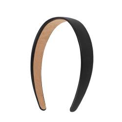 Motique Accessories 2,5 cm veganes Leder Stirnband für Frauen und Mädchen (schwarz) von Motique Accessories