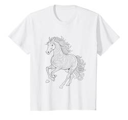 Kinder Pferd Geschenk zum Bemalen Kinder Schablone Selber Ausmalen T-Shirt von Motive zum Bemalen und Selber Ausmalen für Kinder