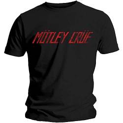 Motley Crue Herren Used-Logo T-Shirt, Schwarz, L von Motley Crue