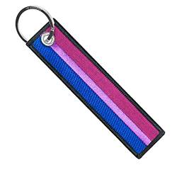 LGBTQ Schlüsselanhänger mit Stolz Flagge Zubehör, Schlüsselanhänger, Zubehör für Schlüssel, Tasche, Motorräder, Roller, Autos und Stolzgeschenke, Bisexuell, Regulär von MotoLoot