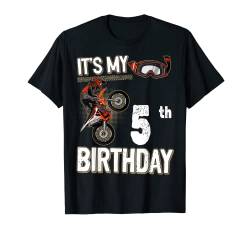 Motocross MX - It's My 5th Birthday Kleinkind Junge T-Shirt von Motocross Dirt Bike MX - Birthday for Kids Store
