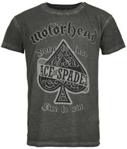 Motörhead Ace of Spades Männer T-Shirt anthrazit S 100% Baumwolle Band-Merch, Bands von Motörhead