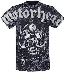 Motörhead Dog Skull and Chains Allover Männer T-Shirt Allover L 100% Baumwolle Band-Merch, Bands von Motörhead