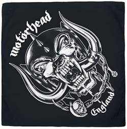 Motörhead England - Bandana Unisex Bandana schwarz/weiß 100% Baumwolle Band-Merch, Bands von Motörhead