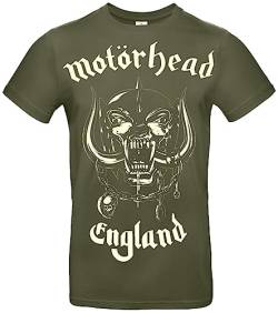 Motörhead England Männer T-Shirt Khaki XXL 100% Baumwolle Band-Merch, Bands von Motörhead