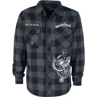 Motörhead Langarmhemd - Brandit Bastards - Checkshirt - M bis 5XL - für Männer - Größe 3XL - schwarz/grau  - Lizenziertes Merchandise! von Motörhead