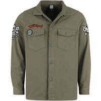 Motörhead Langarmhemd - Motörhead Military Shirt - Shacket - S bis 3XL - für Männer - Größe L - khaki  - Lizenziertes Merchandise! von Motörhead