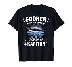 Kapitän Geschenk Männer Sportboot Fun Sprüche Boot Zubehör T-Shirt von Motorboot Yacht Rennboot Anker Schiff Geschenkidee