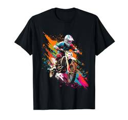 dirt bike farbiges motocross motorrad Design für Jungen T-Shirt von Motorcross und Junge Biker Outfits