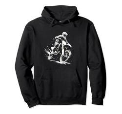 dirt bike schwarz weiß motocross motorrad Design für Jungen Pullover Hoodie von Motorcross und Junge Biker Outfits