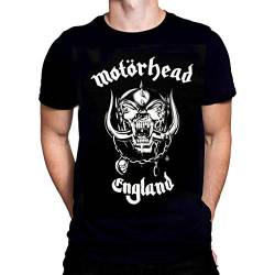 Motorhead England Herren T-Shirt Offizielle Fanartikel Rocker Biker Mode Schwarz Baumwolle Kurzarm Crew Tee Shirt (M) von Motorhead