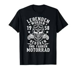Legenden wurden 1958 geboren Geburtstag Motorrad Fahrer T-Shirt von Motorrad Fahrer Biker Sprüche Geburtstag Geschenk