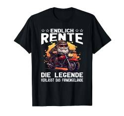 Endlich Rente Biker Opa & Motorradfahrer Rentner T-Shirt von Motorrad & Biker Geburtstagsgeschenk Herren Männer