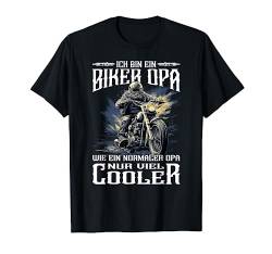 Herren Biker Opa wie ein Normaler & Motorradfahrer Rentner Spruch T-Shirt von Motorrad & Biker Geburtstagsgeschenk Herren Männer