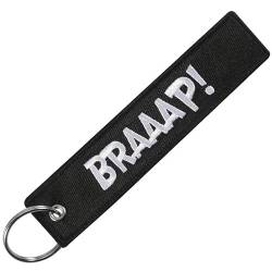 BRAAAP!! - Motorrad-Schlüsselanhänger - Geschenk für Motorradfahrer - Schlüsselanhänger aus Stoff keine Kratzer - Motorradzubehör, Metall von Motozupply