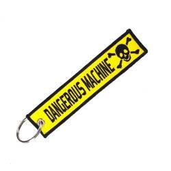 DANGEROUS MASCHINE - Motorrad-Schlüsselanhänger - Geschenk für Motorradfahrer - Schlüsselanhänger aus Stoff keine Kratzer - Motorradzubehör, Metall von Motozupply