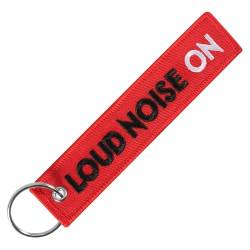 LOUD NOISE ON! - Motorrad-Schlüsselanhänger - Geschenk für Motorradfahrer - Schlüsselanhänger aus Stoff keine Kratzer - Motorradzubehör, Metall von Motozupply