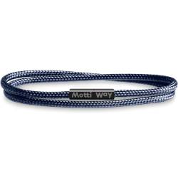Motti Way Armband Herren und Damen mit Magnetverschluss, Dauerhaft Wasserdicht Blau Armband Segeltau Unisex Größe L-XL von Motti Way