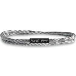 Motti Way Armband Herren und Damen mit Magnetverschluss, Dauerhaft Wasserdicht Grau Armband Segeltau Unisex Größe XL-XXL von Motti Way