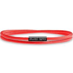 Motti Way Armband Herren und Damen mit Magnetverschluss, Dauerhaft Wasserdicht Rot Armband Segeltau Unisex Größe XL-XXL von Motti Way