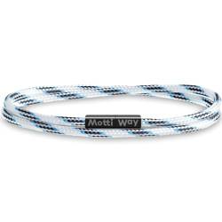 Motti Way Armband Herren und Damen mit Magnetverschluss, Dauerhaft Wasserdicht Weiß Armband Segeltau Unisex Größe XL von Motti Way