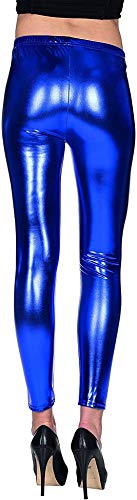 Mottoland Metallic Leggings, Pink, Blau, Gold oder Mermaid Look - STD (Metallic blau) von Mottoland