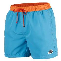 Mount Swiss Herren MS Badeshort, 5013, Azure-orange, Gr. S von Mount Swiss