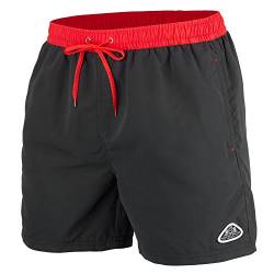 Mount Swiss Herren MS Badeshort, 5013, Black-red, Gr. S von Mount Swiss