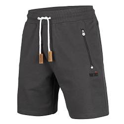 Mount Swiss Kurze Freizeithose Herren Liam I Kurze Sweatpants Herren mit Taschen I Sport Shorts Herren Anthrazit, M von Mount Swiss