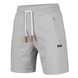 Mount Swiss Kurze Freizeithose Herren Liam I Kurze Sweatpants Herren mit Taschen I Sport Shorts Herren Grau, M von Mount Swiss