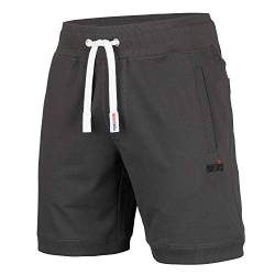 Mount Swiss Kurze Freizeithose Herren Luca I Kurze Sweatpants Herren mit Taschen und Tunnelzug I Kurze Hose für Heim und Hobby I Bequeme Sport Shorts Farbe: anthrazit, Gr. M von Mount Swiss