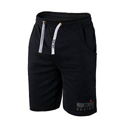 Mount Swiss Shorts Herren Kurze Hose Sporthose Boxer aus 100% Baumwolle Übergröße, Farbe: schwarz, Gr. M von Mount Swiss