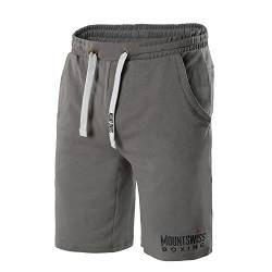 Mount Swiss Shorts Herren Kurze Hose Sporthose Boxer aus 100% Baumwolle Übergröße, Farbe: stahlgrau, Gr. L von Mount Swiss