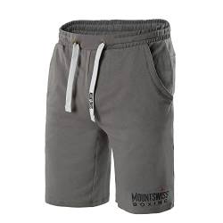 Mount Swiss Shorts Herren Kurze Hose Sporthose Boxer aus 100% Baumwolle Übergröße, Farbe: stahlgrau, Gr. S von Mount Swiss