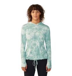 Mountain Hardwear Damen Crater Lake Langarm-Kapuzenpullover Hemd, Mineral Spring Spore Dye Print, Large von Mountain Hardwear
