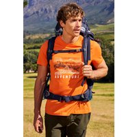 Adventure Begins T-Shirt aus Bio-Baumwolle für Herren - Orange von Mountain Warehouse