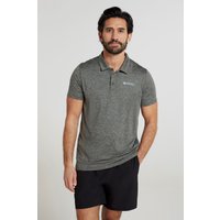 Agra Stripe Herren Polo T-Shirt  - Khaki von Mountain Warehouse