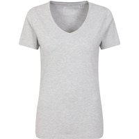 Basic Damen T-Shirt mit V-Ausschnitt - Grau von Mountain Warehouse