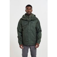 Bracken Melange 3 in 1 Herrenjacke - Grün von Mountain Warehouse