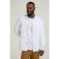 Coconut strukturiertes, langärmeliges Herrenhemd - Weiss von Mountain Warehouse