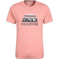 Discover Bio-Baumwoll Herren T-Shirt - Rosa von Mountain Warehouse