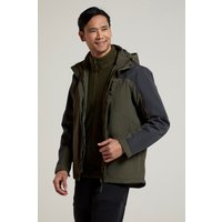 District Extreme Wasserdichte 3-in-1 Herrenjacke - Khaki von Mountain Warehouse