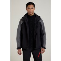 District Extreme Wasserdichte 3-in-1 Herrenjacke - Schwarz von Mountain Warehouse