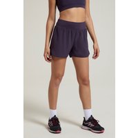 Double Layer Damen Lauf-Shorts - Dunkel Lila von Mountain Warehouse