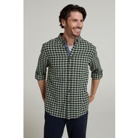 Driftwood Check Herren Langarmhemd - Khaki von Mountain Warehouse