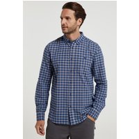 Driftwood Check Herren Langarmhemd - Marineblau von Mountain Warehouse